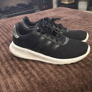 adidas Men's Black Sneakers with White Sole